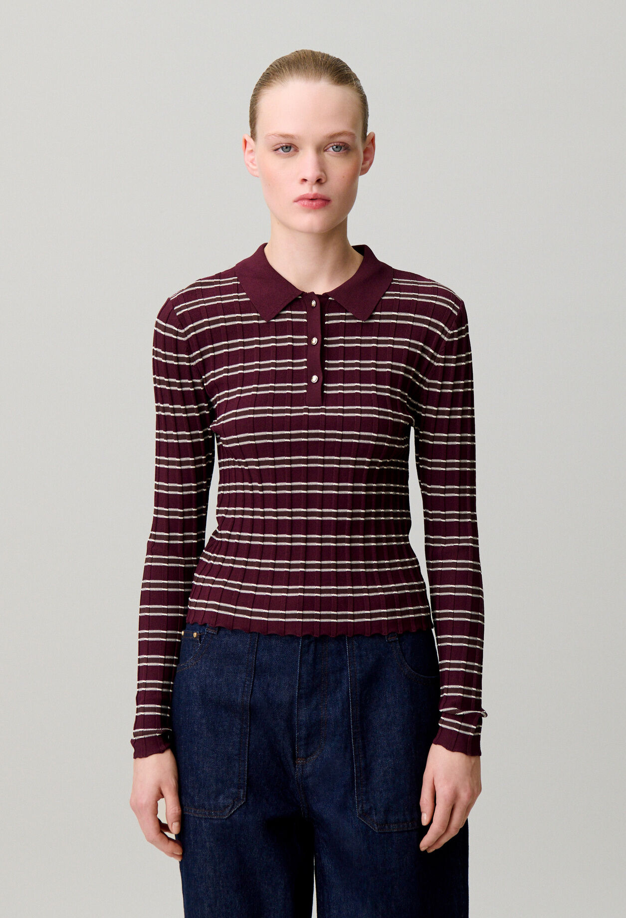 Multicoloured striped knit jumper