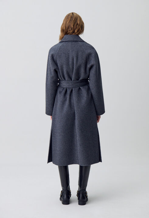 Belted Long Wool Coat