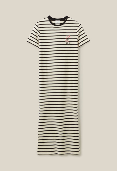 Striped Midi Jean Dress