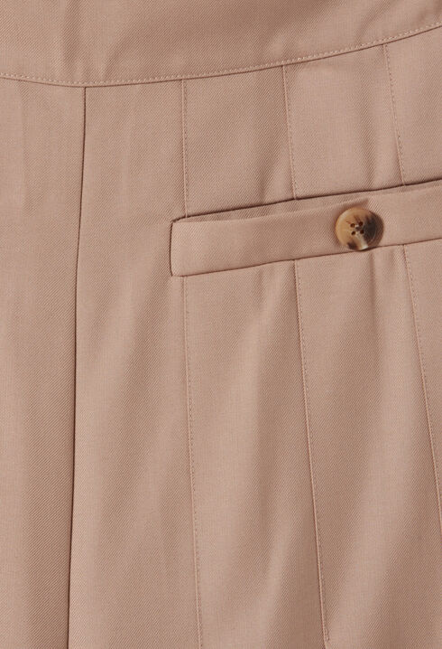 High-Waisted Pleated Trousers