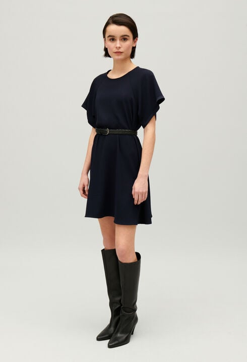 Short navy babydoll dress