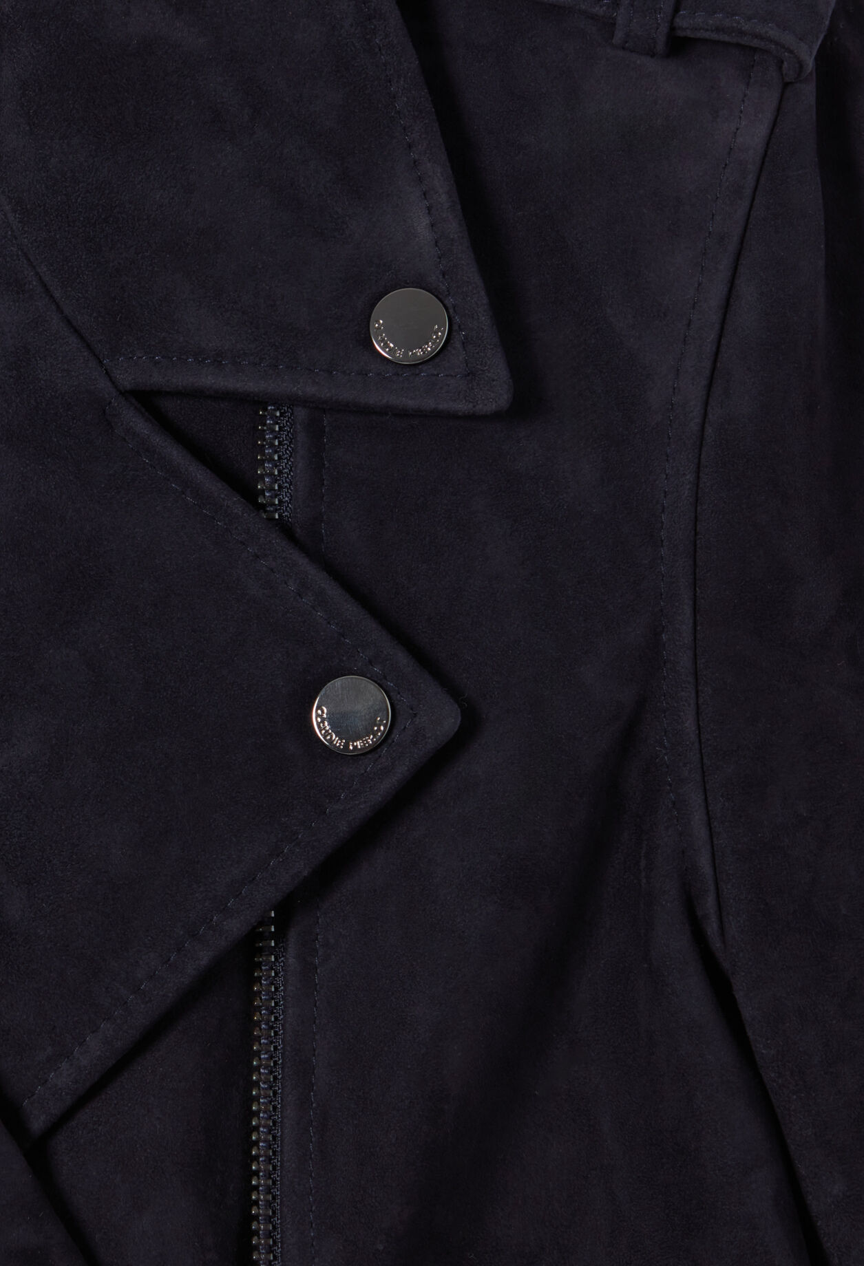 Suede leather biker jacket