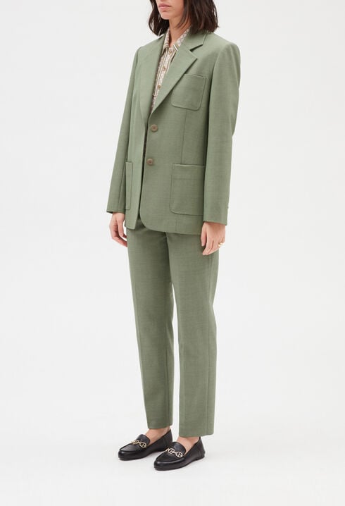 Khaki suit jacket