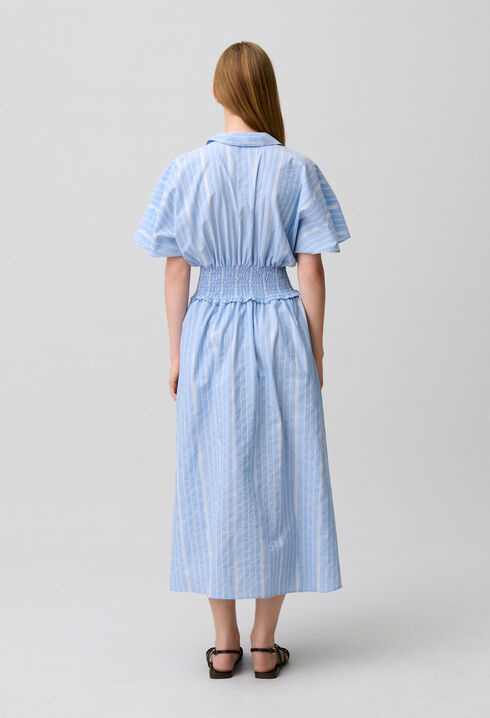 Striped wrap dress