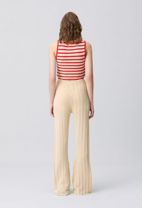 Crochet Detail Flowing Trousers