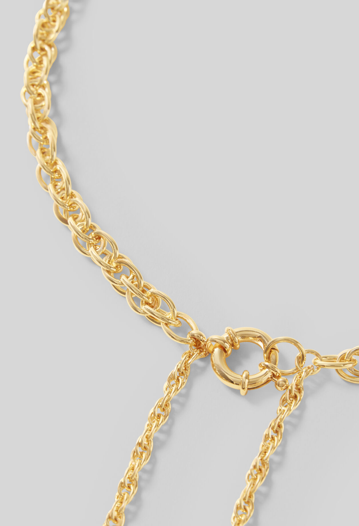 Double pearl chain necklace 