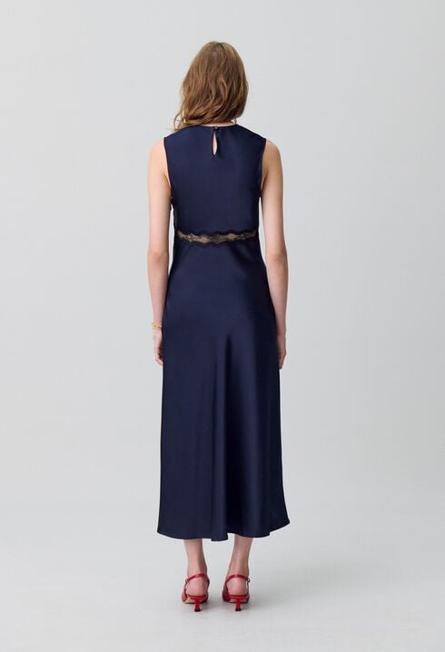 Robe longue avec dentelle