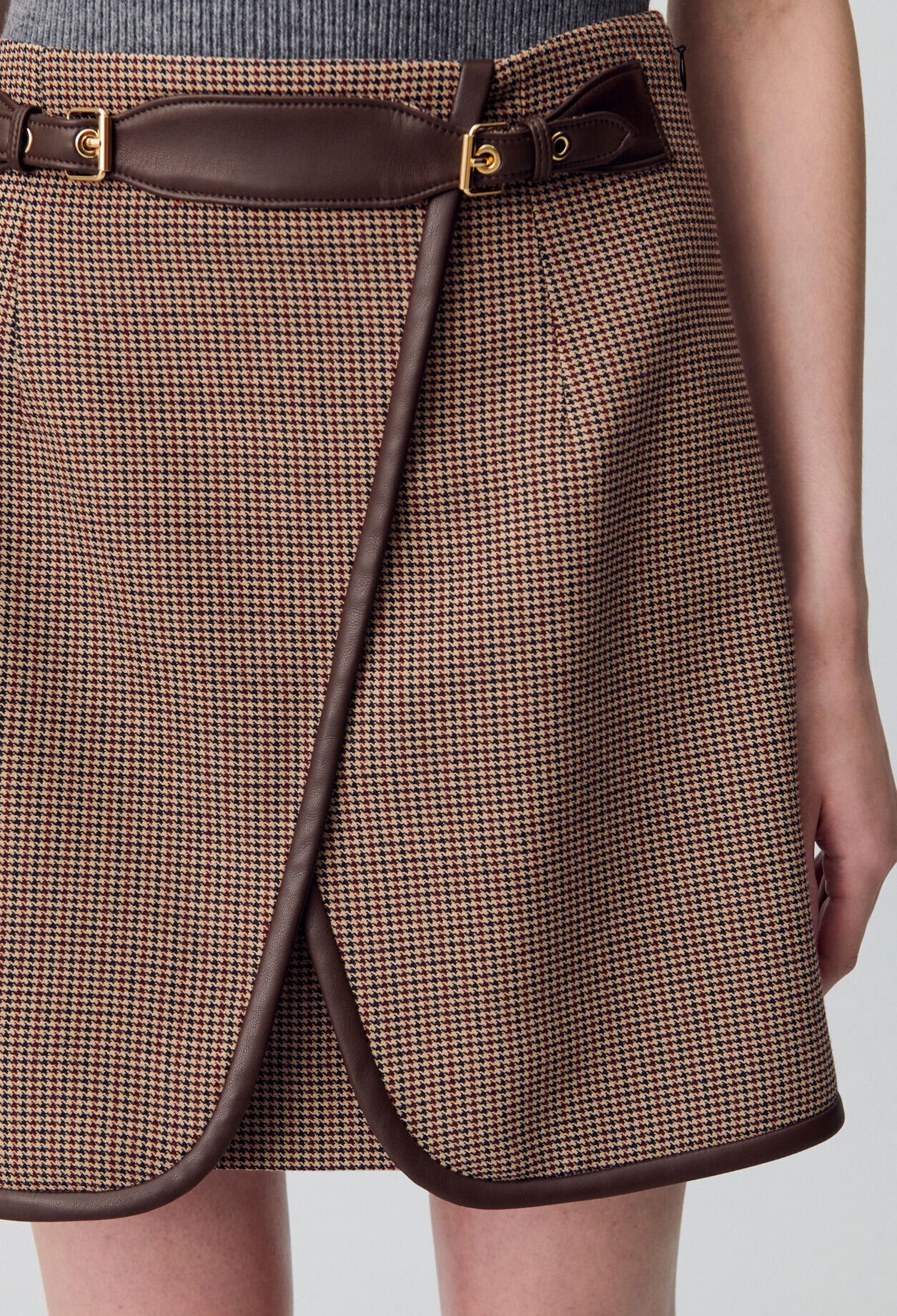 Houndstooth Mini Skirt