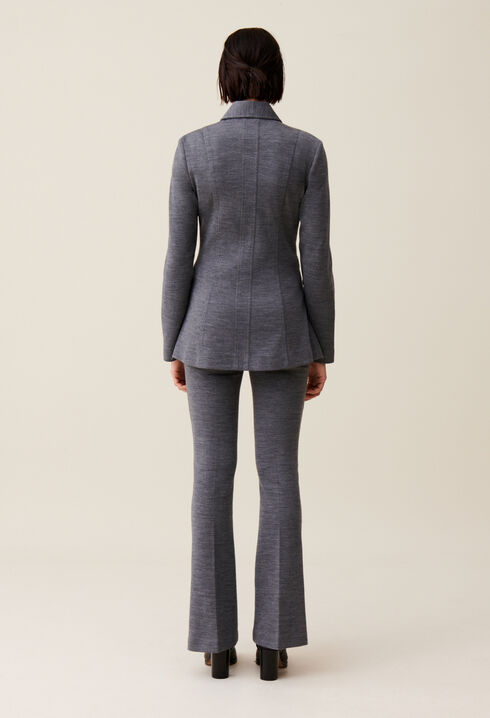 Grey fitted zipped jacket