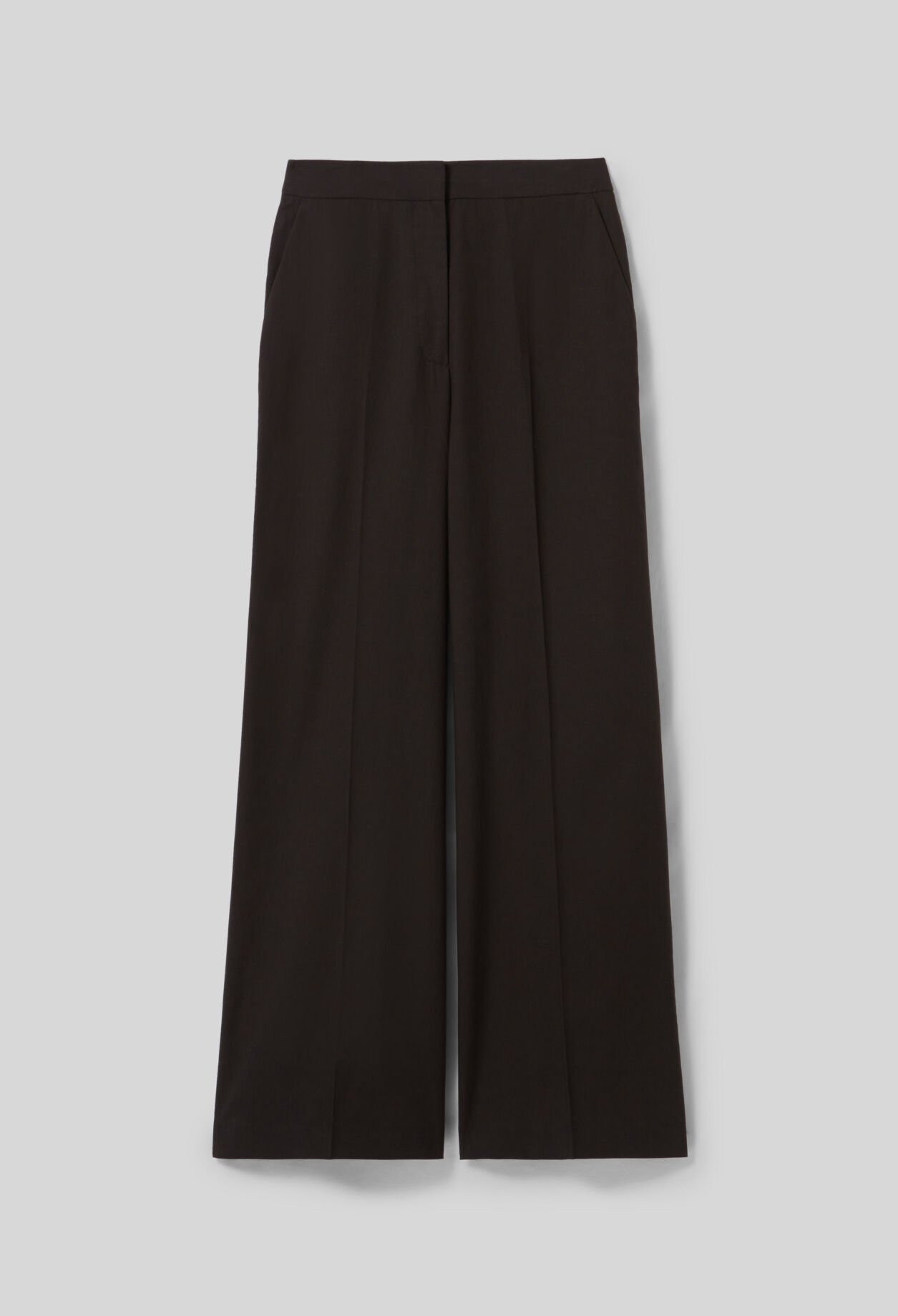 Wide-leg straight trousers