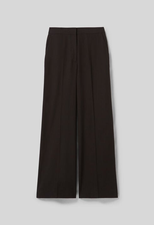 Wide-leg straight trousers