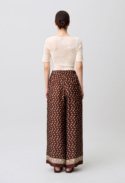 Printed flowy trousers
