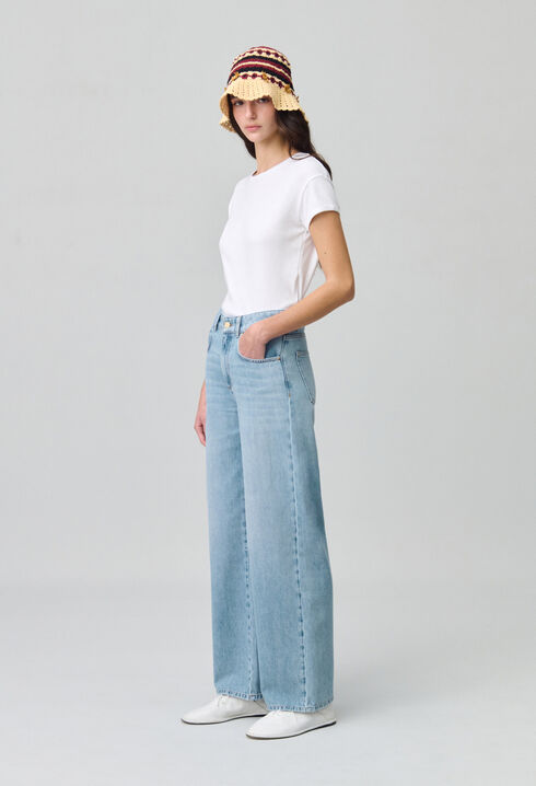 Straight Leg Denim Jeans