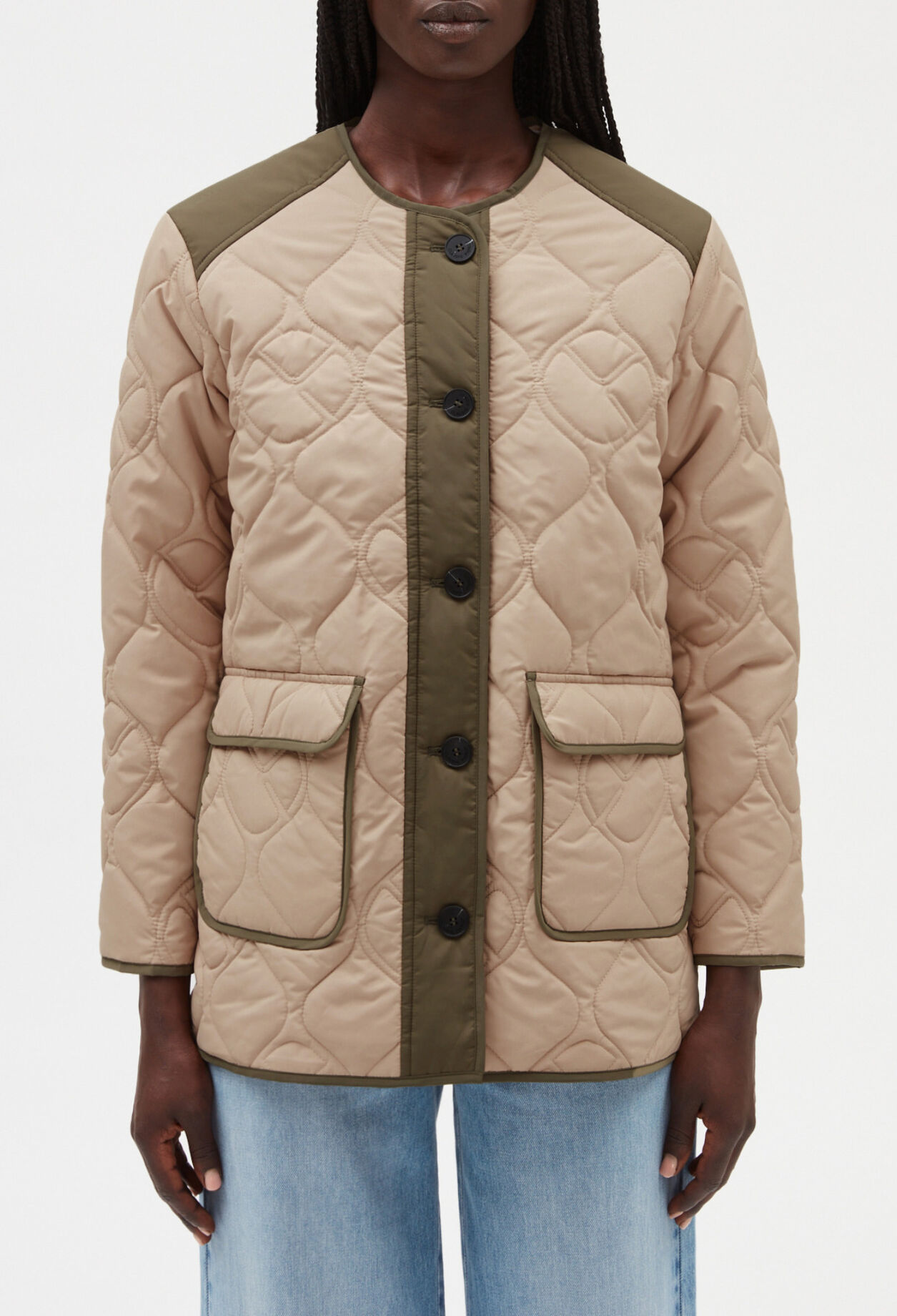 Two-tone down jacket