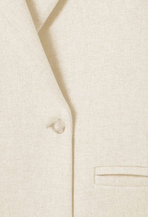 Tailored ecru mid-length coat