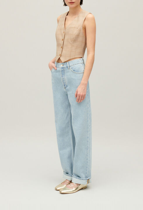 Faded blue Louis flare jeans