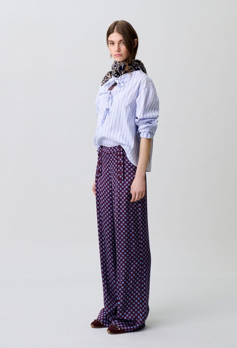 Satin sailor trousers