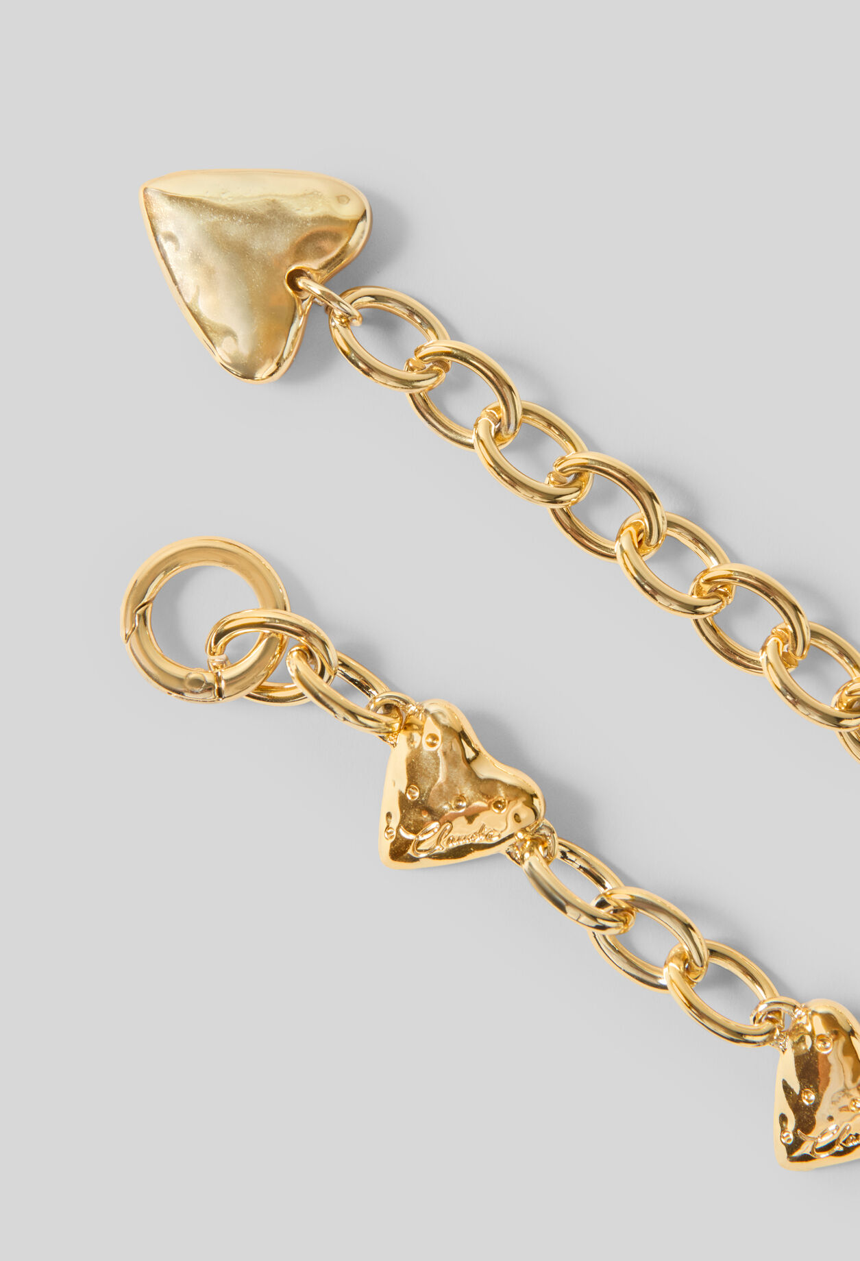 Hammered heart jewelled belt