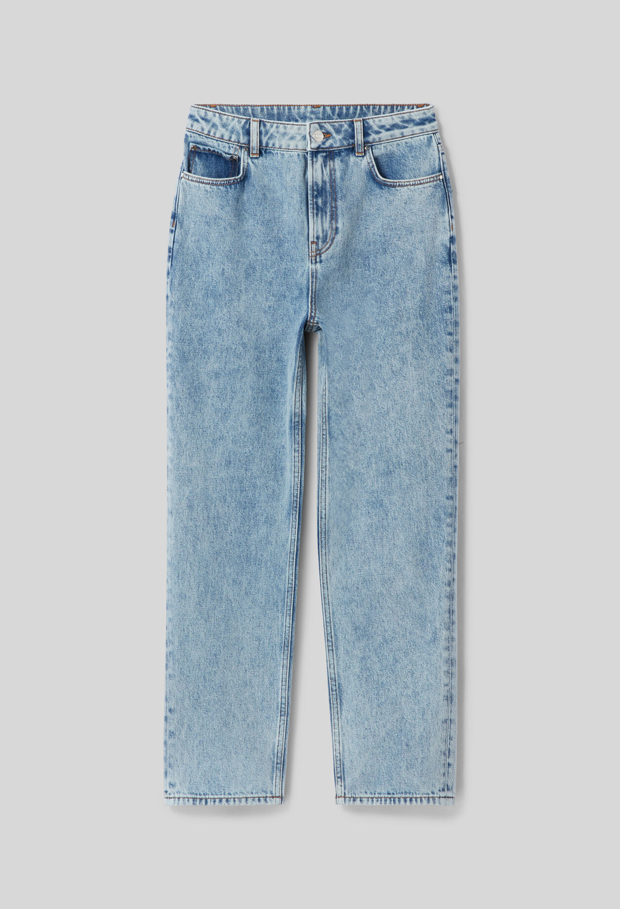 Washed denim jeans