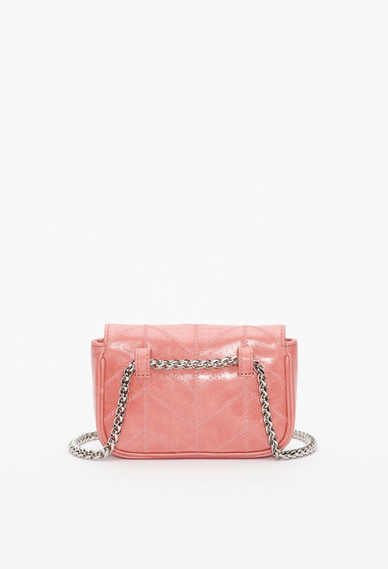 White patent leather clutch bag