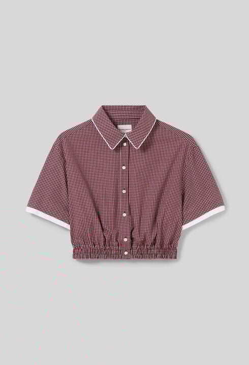 Short checked shirt
