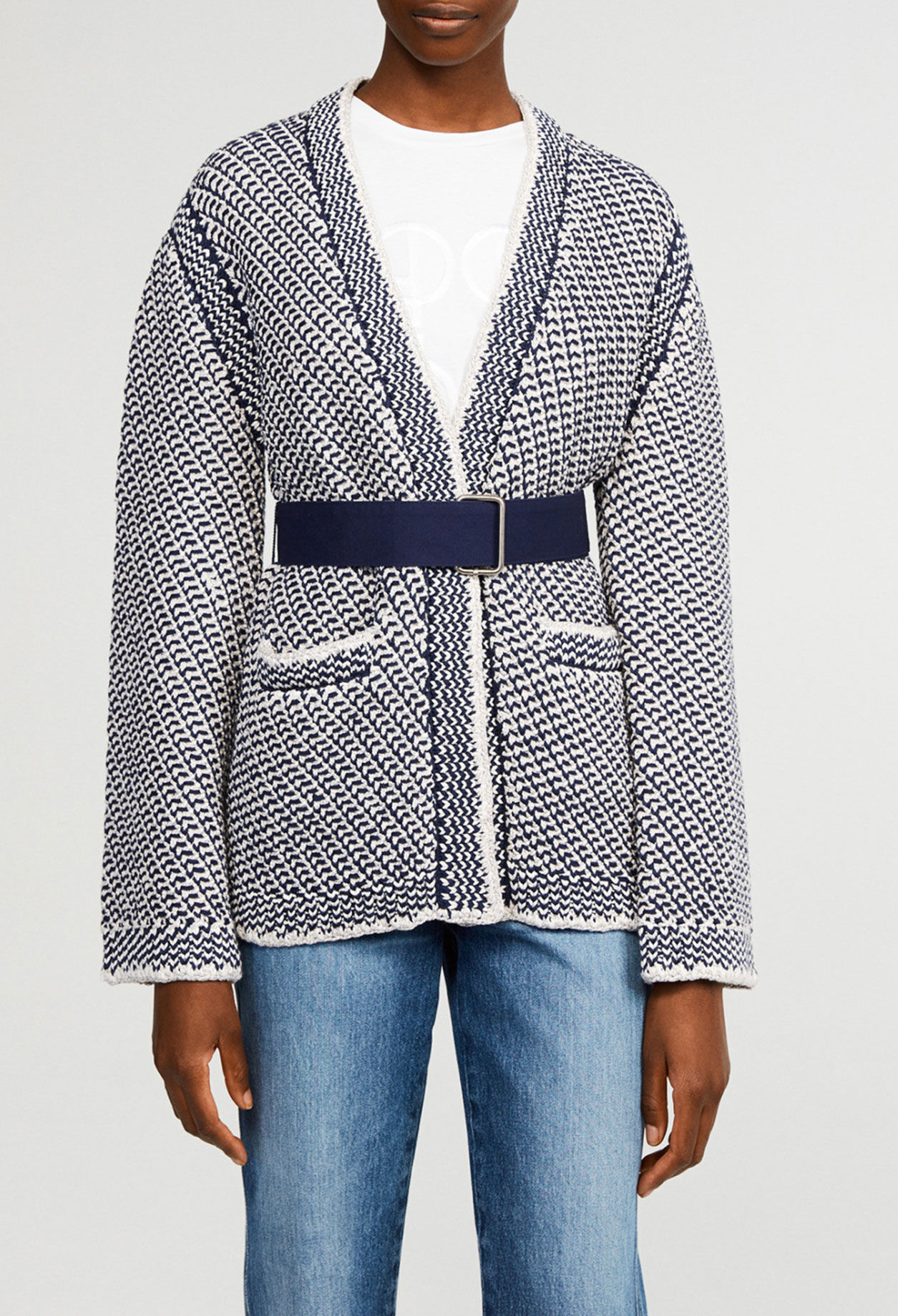 Oversized organic cotton cardigan