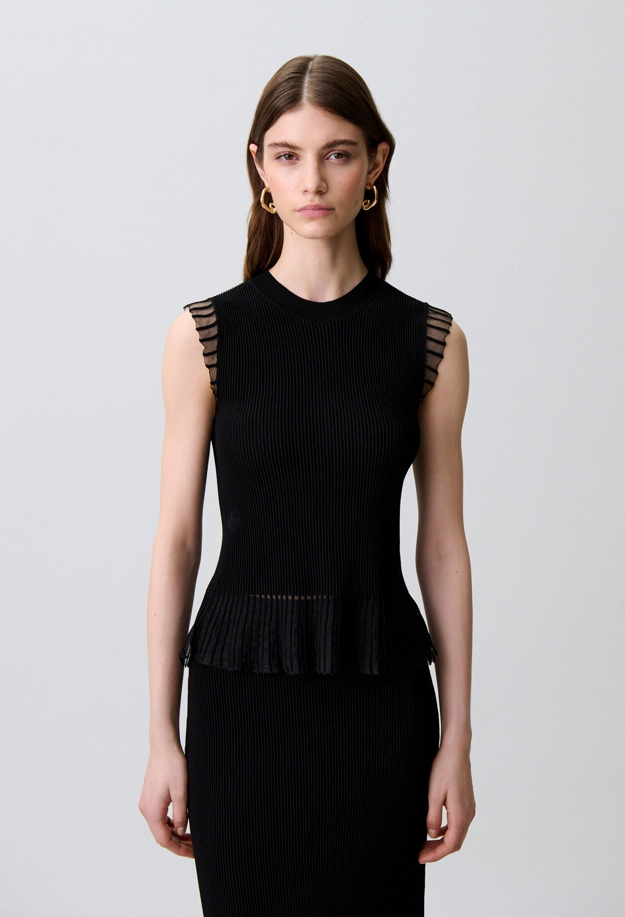 High neck knit top