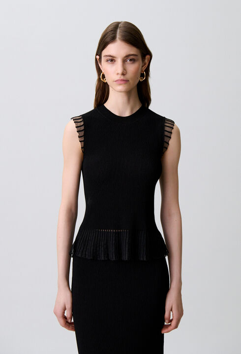 High neck knit top