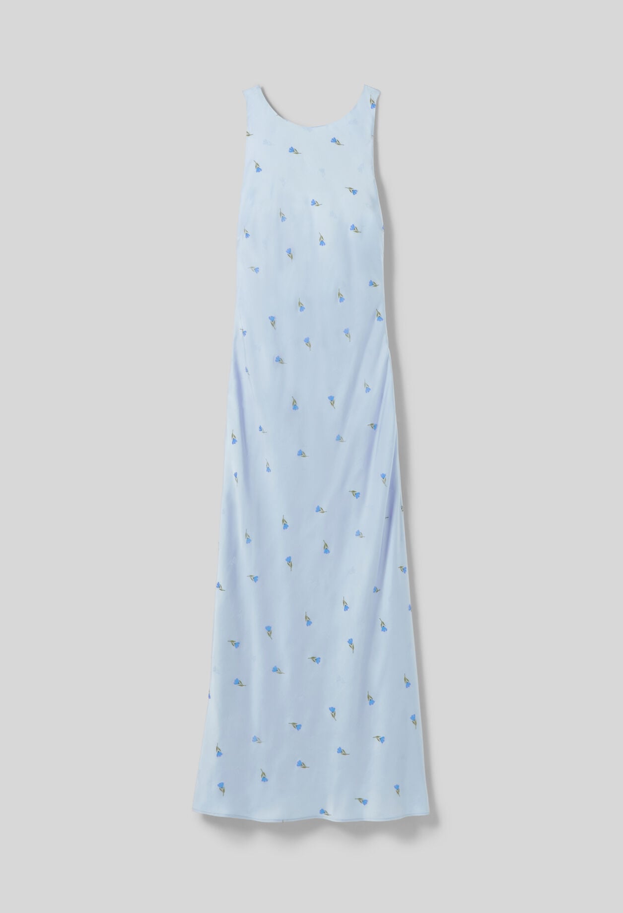 Satin Open-Back Dress