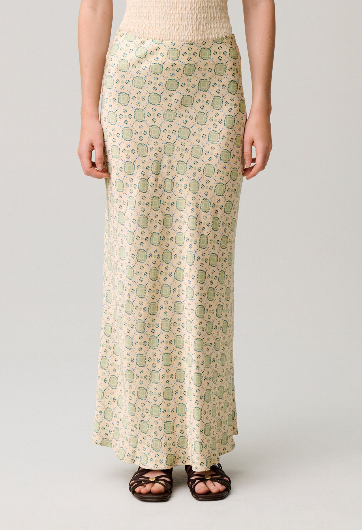 Flowy printed skirt