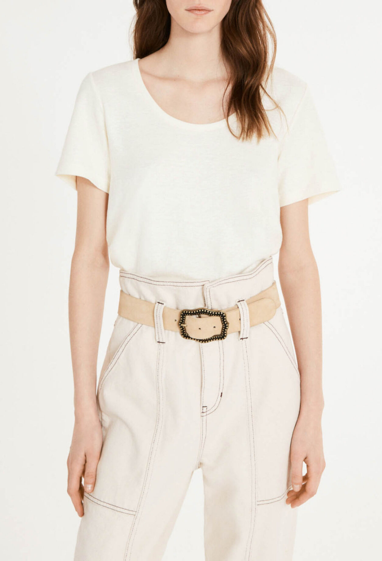Linen and cotton T-shirt