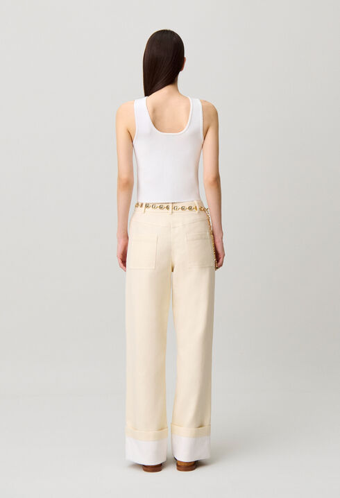 Round neck knitted top