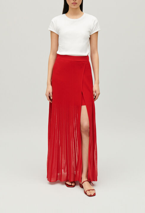 Long knit skirt