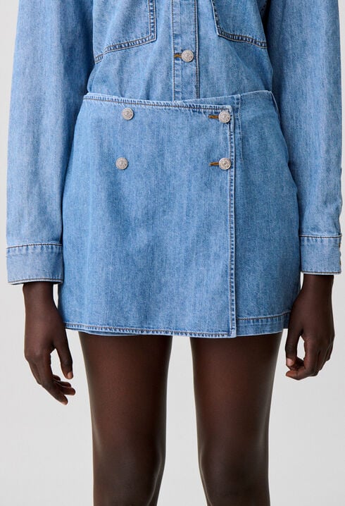 Denim skort