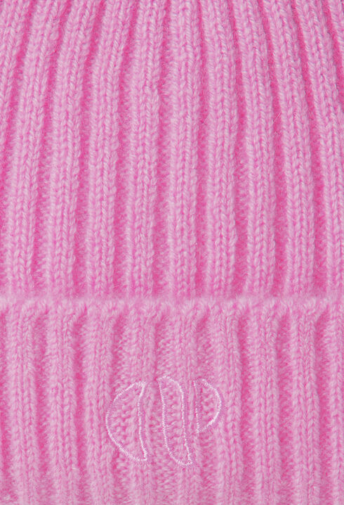 Cashmere ribbed hat CP embroidery