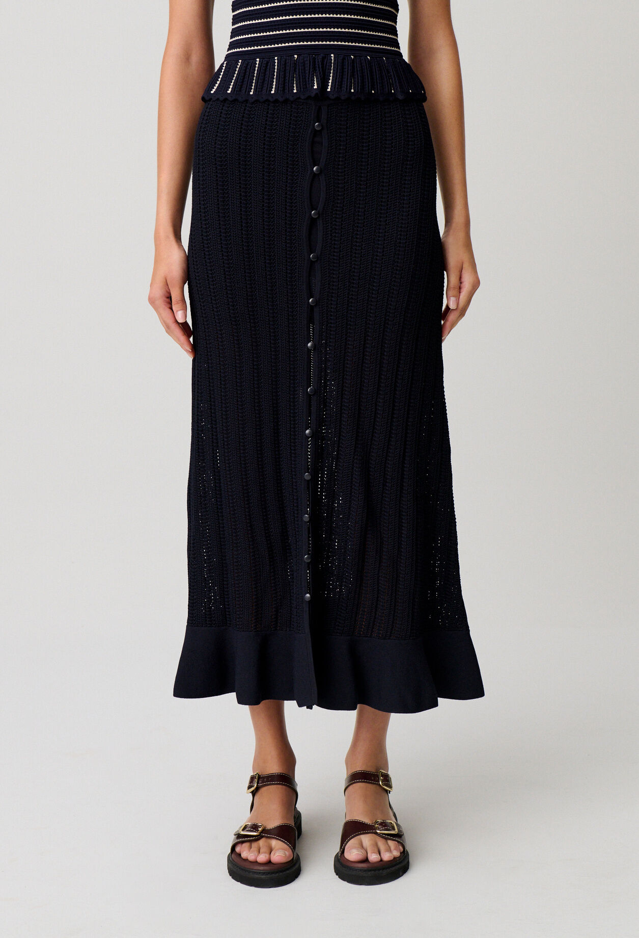 Long crochet skirt