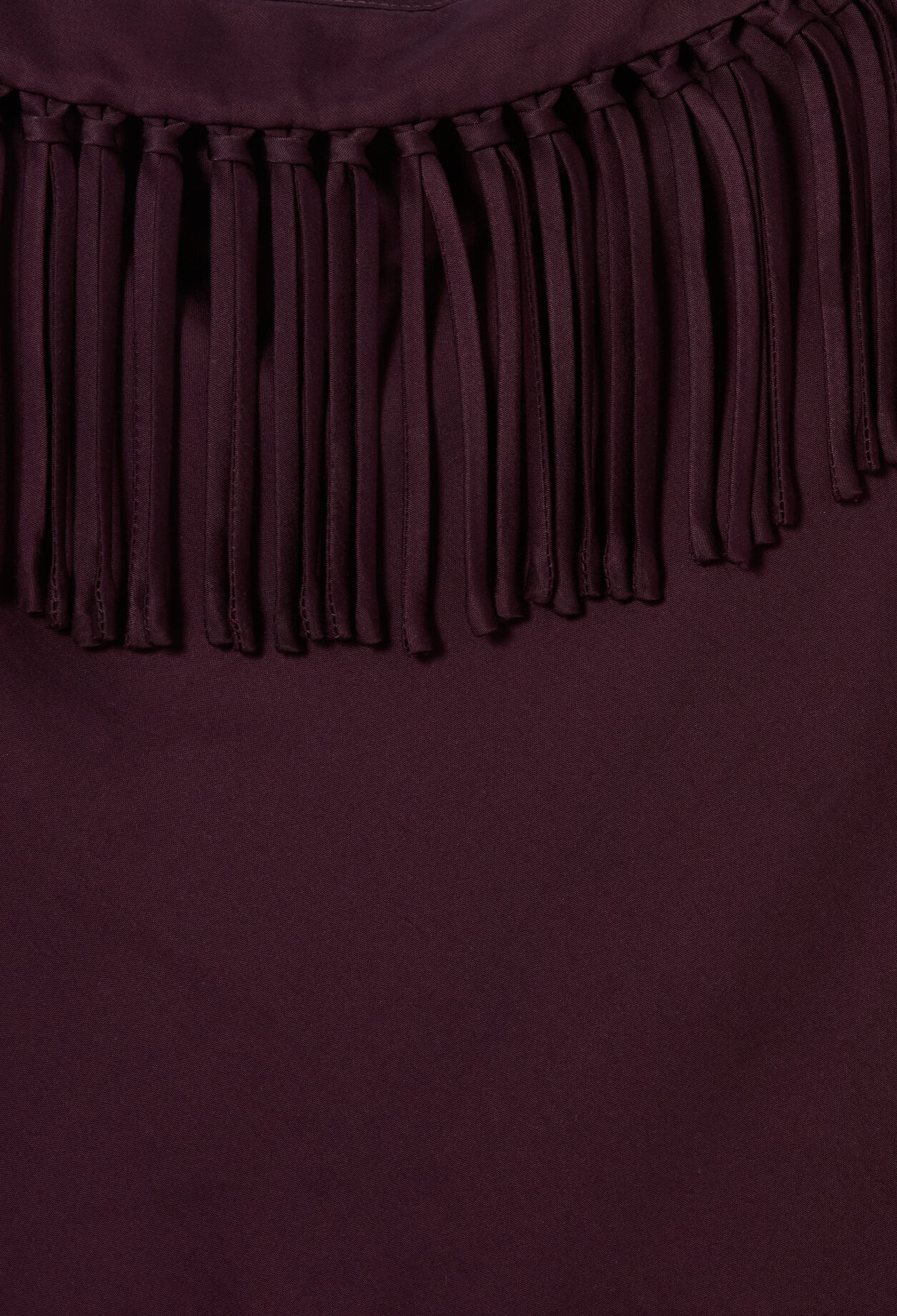 Flowy fringed satin dress