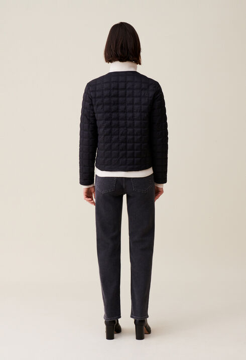 Short Buttoned Light Puffer