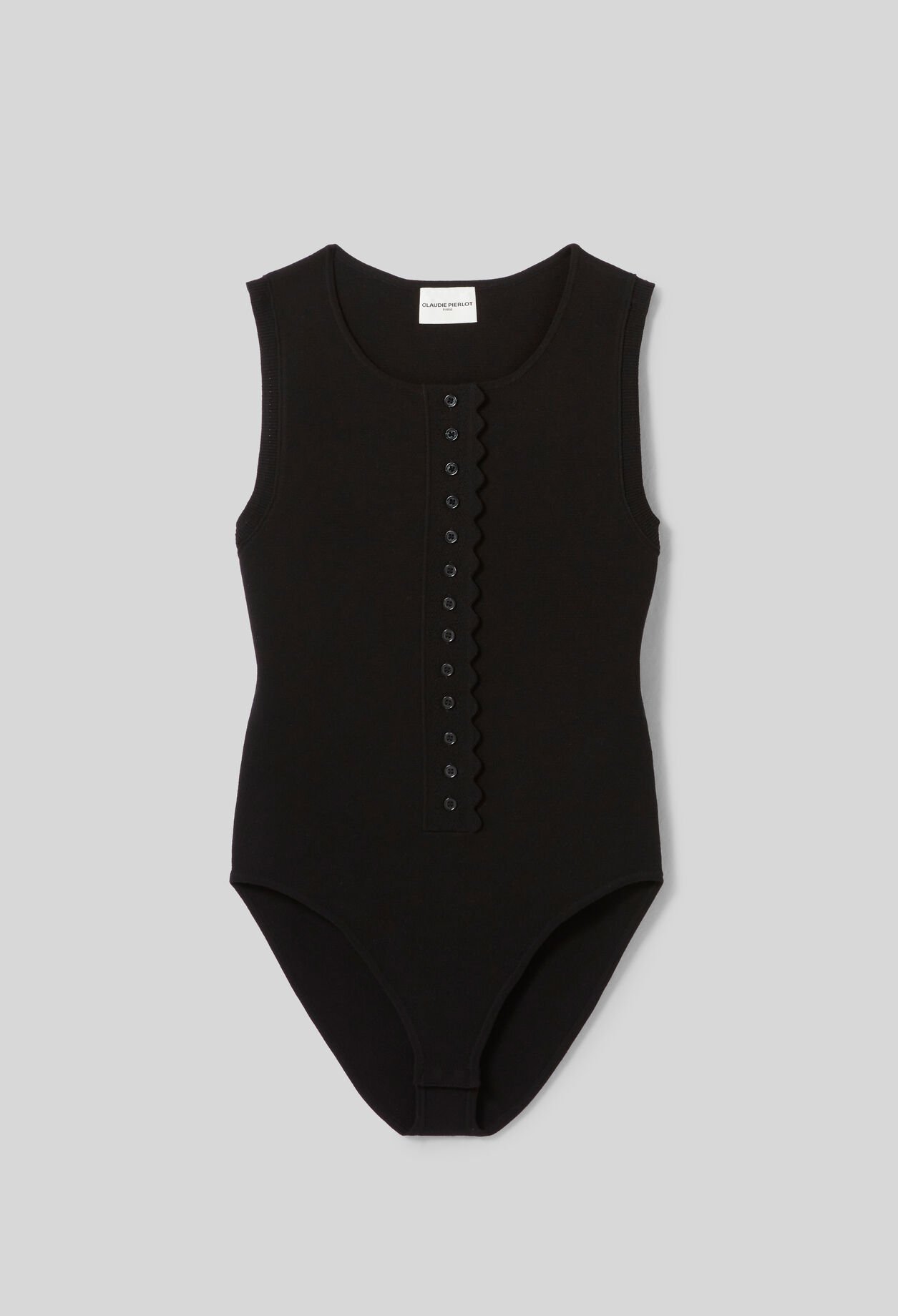 Black knit bodysuit