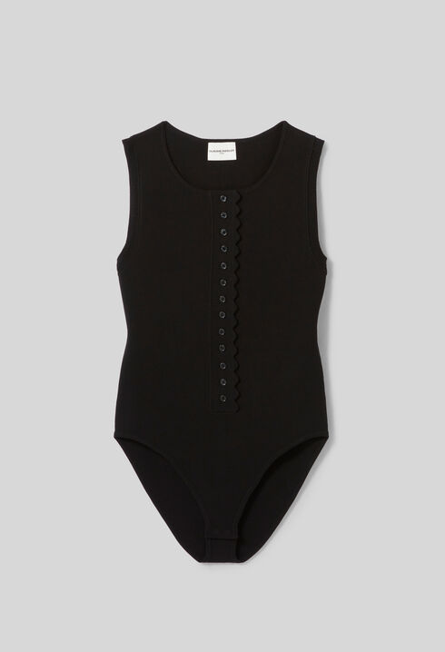 Black knit bodysuit