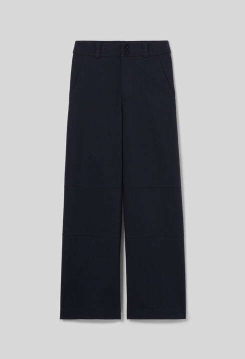 Cotton gabardine trousers
