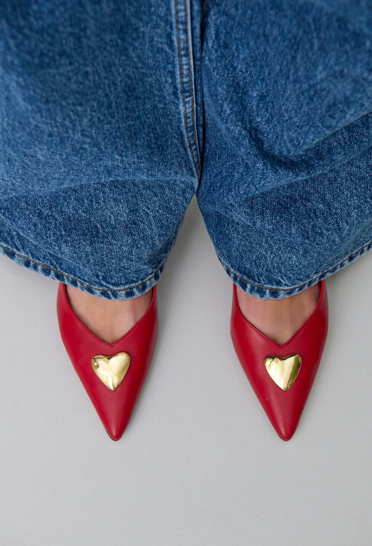 Golden Heart Court Shoes