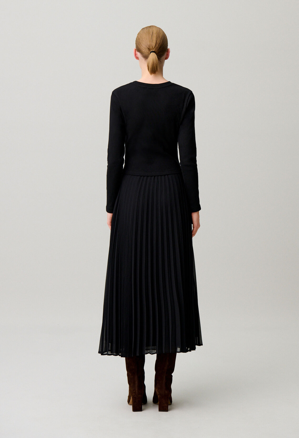 Bi-material t-shirt dress