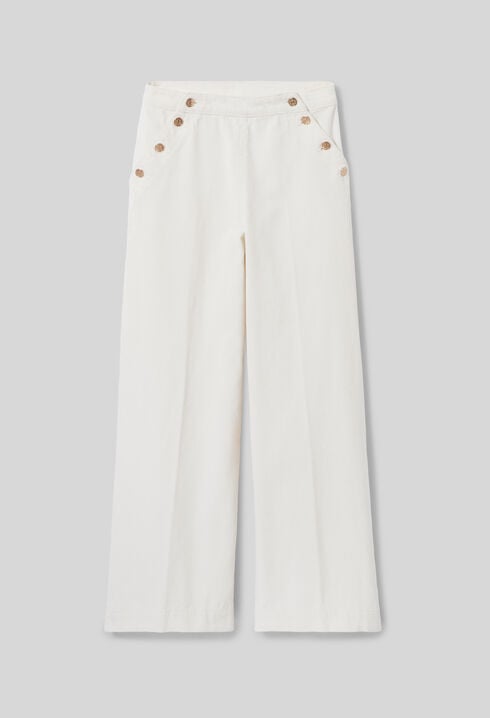 Sailor-Style Corduroy Trousers