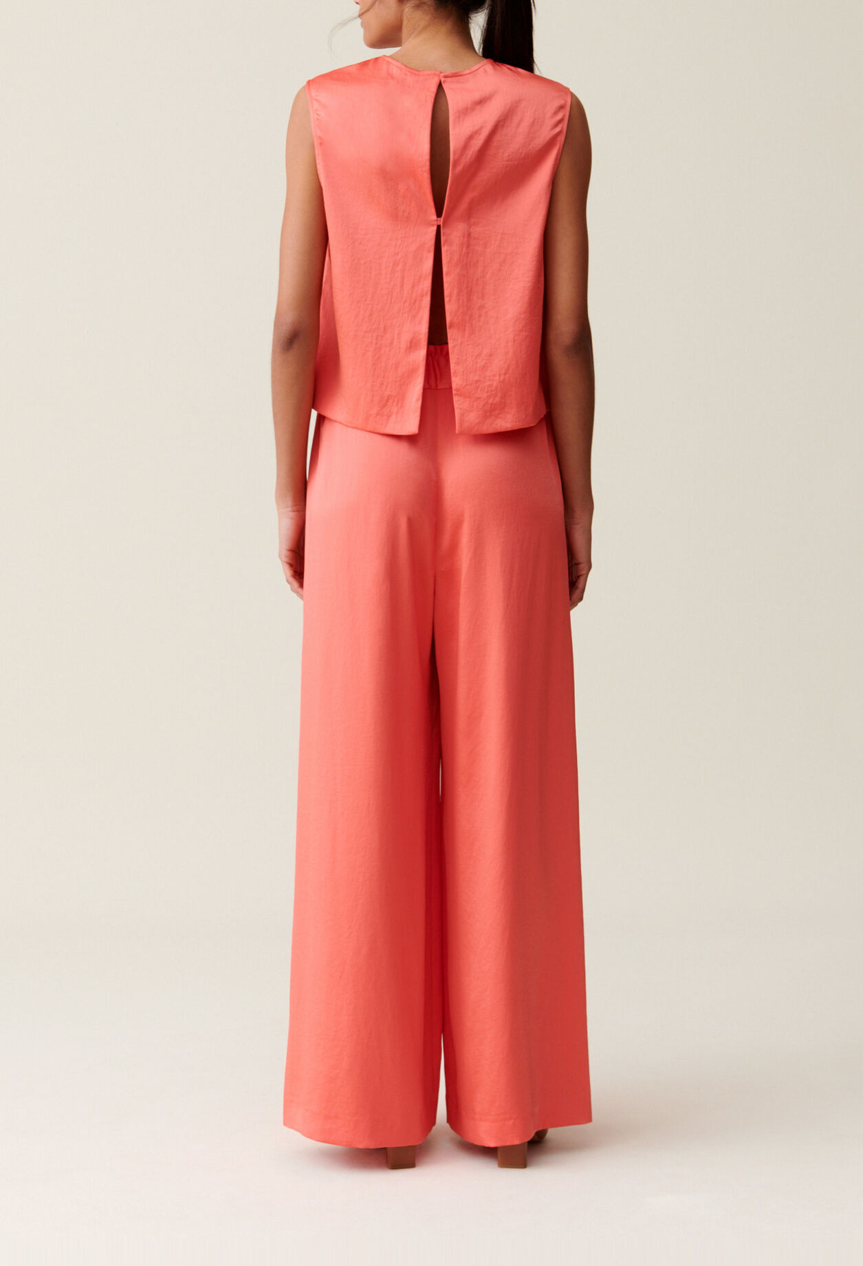 Sleeveless Top with Open Back