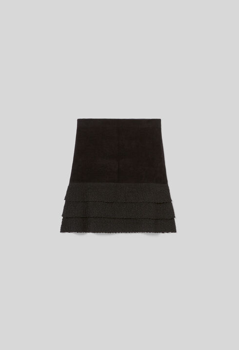 Velvet knit skirt