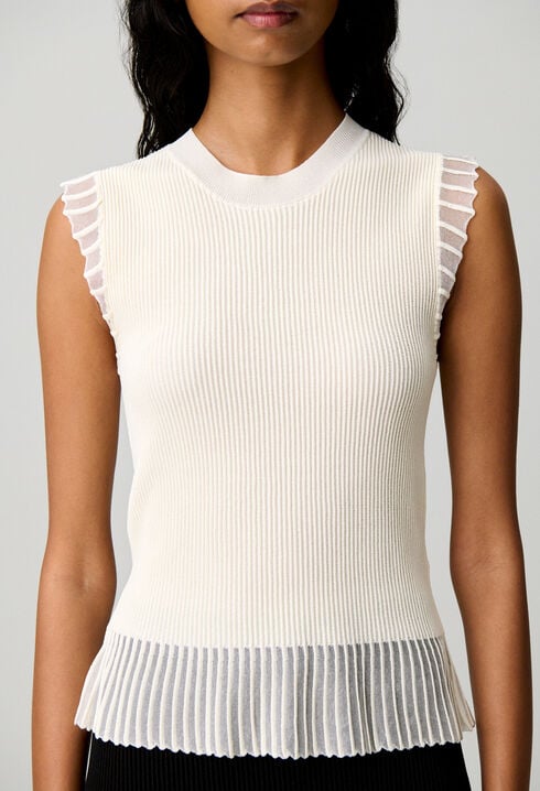 High neck knit top