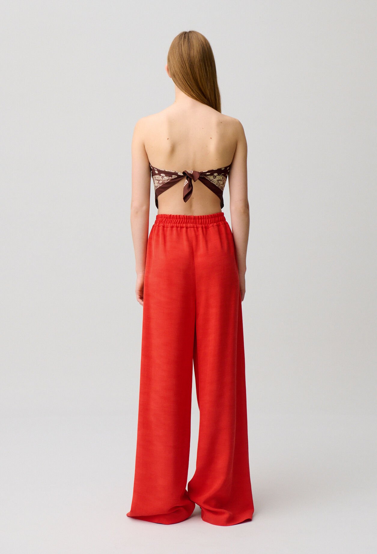 String wide-leg trousers