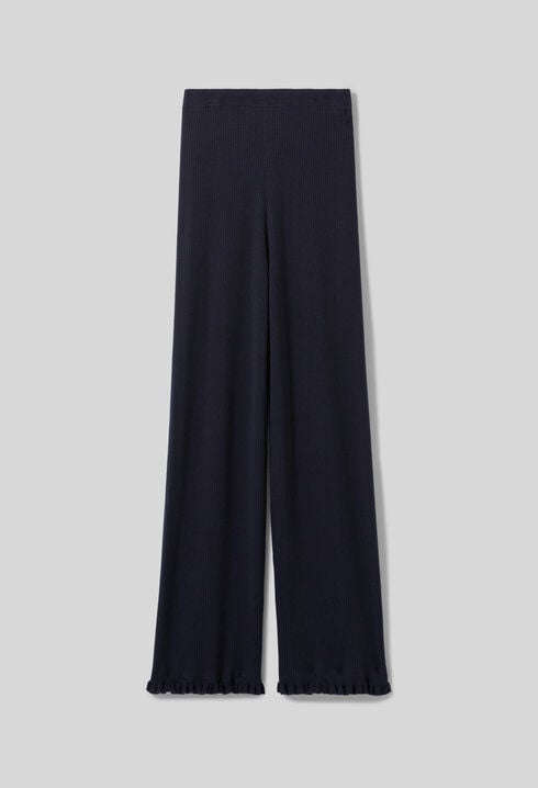Flared Knit Trousers