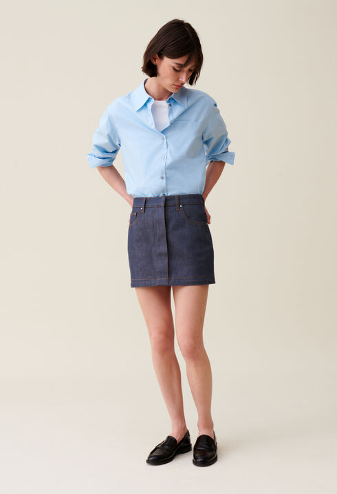 Zip Modular Denim Skirt